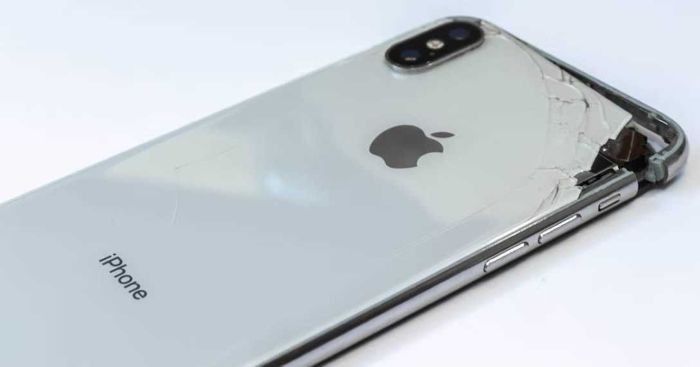 Smashed smart phone